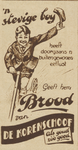 717102 Advertentie voor brood van Mij. De Korenschoof, bakkerij, Kaatstraat te Utrecht.